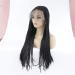 Buy Black Three-Small Braid Wig | High-Temperature Silk Front Lace | Large Size Chemical Fiber Wig | International Shipping Available - Buy Online on GoSupps.com