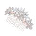 FRCOLOR 1pc Wedding Combs pearl comb barrette hair accessories for women wedding Crystal hair comb Wedding Hair Accessories bridal hair combs wedding headpiece bride rhinestones rose gold