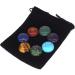 Crystal Set 7 Gemstone Engraved Reiki Quartz Crystal Round Cabochon Flat Worry Spiritual Stones 1 Set Gemstones and Crystal - Buy Online on GoSupps.com