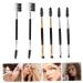 Buy POPETPOP White Mascara 6pcs Set | Double Ended Eyebrow Brush & Eyelash Comb - Perfect for Makeup & Eyebrow Shaping - Buy Online on GoSupps.com