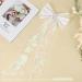 Vakkery Bridal Hair Bow Veil Organza Bow Hair Clip with Sequins Wedding Bachelorette Party Decoration Hair Accessories for Women - Buy Online on GoSupps.com