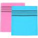 Korean Exfoliating Bath Washcloth Mitts - Dead Skin Remover Body Scrubber Sky Blue & Pink (Set of 20) - Best for Smooth Skin - Buy Online on GoSupps.com