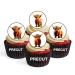 PRECUT Highland Cow Edible Cupcake Toppers - Scottish Theme Premium Thickness SWEETENED VANILLA - wafer card disc cake decorations (Pack of 12)