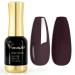 VENALISA 12ml Coffee Color Gel Nail Polish Soak Off Nail Lamp UV LED Natural Nail Gel Polish Nail Art DIY Manicure French Gifts 0.43 OZ 1082- Deep Violet