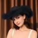 Pink Feather Boa Cowgirl Hat for Teens & Women - Ideal for Bachelorette & Cowboy Themed Parties | Black - Buy Online on GoSupps.com