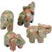 Nupuyai Green Unakite Elephant Figure | Gemstone Crystal Lucky Charm | Reiki Feng Shui Healing Decoration - Buy Online on GoSupps.com