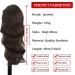 Ponytail Extensions Brown - 40cm Long Curly Synthetic Hair with Bracket | Realistic Braid Accessories - Buy Online on GoSupps.com