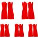 1/5 Two Latex Household Kitchen Cleaning Washing Long Gloves Protection Red 1 Pair(2 Pcs) - Buy Online on GoSupps.com