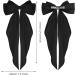 Sibba Satin Hair Barrette Big Bow Clips 4Pcs - Vintage French Bowknot Hairpin Set for Women and Girls - Black and White Combo - Buy Online on GoSupps.com