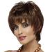Kkjkk short brown curly hair heat -resistant art fiber of course wigs to women fluffy briefly full wigs to the African American women