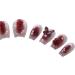 PN-019 Press-On Nails Hand Nails Polished 10 Pieces Reusable Artificial Nails Rose Butterfly Rhinestone Glitter Pink Red - Buy Online on GoSupps.com