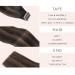 YDDM Tape In Extensions - 20pcs Real Hair 60cm 50g Natural Black & Chestnut Brown Invisible Tape Hair Extensions | 24inch Ultimate Volume - Buy Online on GoSupps.com