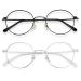 Cyxus blue light filter glasses 2 pieces round metal glasses without prescription anti-blue light for computer cell phone electronic product 012-2pack