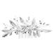 Sujhyrty Bride Leaf Bridal Hair Comb Pearl Wedding Hair Piece Rhinestone Hair Accessories for Women and Girls