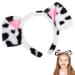 PAFUWEI Dalmatian Headband with Dog Ears Soft Plush Dog Ear Hairband Stylish Dog Ears Costume Accessories for Women and Girls Perfect for Birthday Cosplay Christmas Party  Daily Decoration