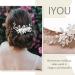 IYOU Bridal Wedding Hair Comb Sliver Sparkly Rhinestones Side comb Shiny Crystal Flower Hair Piece Bride Pearl Leaves Hair Accessories for Women and Girls - Buy Online on GoSupps.com