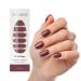 Maniko UV gel strips - self -adhesive nail film for up to 2 applications - vegan & long -lasting - manicure for natural nails (20 UV gel strips) (roasted plum)