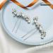 Bride Wedding Hair Pins - Silver Crystal Rhinestone Hair Accessories (Pack of 2) - Easedaily - Buy Online on GoSupps.com