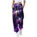 Womens Comfy Gym Sports Joggers Sweatpant Loose Elasticated Trouser Causal Athletic Workout Track Sweat Jog Pants Jogging Bottoms Lounge Wear XXL 310-djufh-purple-a