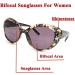 Bifocal Rhinestone Cateye Sunglasses for Women - Set of 2 with Free Pouches | 2.50 Magnification - Buy Online on GoSupps.com