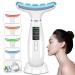 Youngfocus Face-Neck Massager Vibration Cooling and Thermal Functions for RedLight Therapy Skin Care Anti-Aging Facial Massager Wand Improve Lift Tightening and Smooth (White)