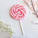 Giant Swirly Lollipop - Cherry Bakewell Flavour 85g Individually Wrapped Ideal for Parties and Stocking Fillers Pink Lollipop - Buy Online on GoSupps.com