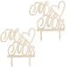 Girls'love Talk 2 pieces of cake decoration cake topper wedding cake topper heart mr mr mrs cake stick wood cake topper wedding cake topper tortendeko wedding