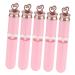 SOIMISS 5 pi ces Tubes Gloss L vres Plastique Vide Forme de C ur R utilisables et Rechargeables pour Liquide L vres DIY Flacons Portables Rose