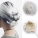 SEGO updos hairpiece bun hair tie hair extensions hair knot silver-grey