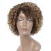Short curly curly real hair wigs for black women emphasize chocolate brown mixture honeyblonde & medium chestnut brown curly wigs without lace (P4/27/30)