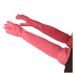 58cm Dish Washing Household Scrubbe Repeatable Kitchen Tool Waterproof Acid and Alkali Resistant Long Rubber Latex Gloves (Color : Pink Size : Large) Large Pink