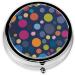 Red White Polka Dot Round Pill Box - 3 Compartment Portable Travel Organizer for Vitamins & Medicine | Stylish Pocket Purse Case - Buy Online on GoSupps.com