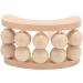 Filfeel Wooden Back Massage Roller - Deep Tissue Relief for Back Neck and Feet | 10 Pearl Hand Massager for Ultimate Relaxation - Buy Online on GoSupps.com