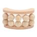 Wooden Massage Roller 10 Beads Deep Tissue Stress Relief Muscle Handheld Massager for Neck Foot