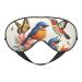 BREAUX Birds Flowers Butterfly Print Double Sided Eye Mask Blackout Eye Mask All Night Sleep Eye Mask for Women Men