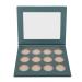 DIY Empty Eyeshadow Empty Eyeshadow BoxDIY Empty Eyeshadow 12 Hole Empty Eyeshadow Palette Portable DIY Makeup Empty Bh Bronzer Palette for Cosmetics Store (Blackish Green)