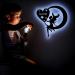 Personalized LED Moon Night Light - Elfe Fee Heart Star Decorative Leave Light for Children's Room | 13 Colors Available - Buy Online on GoSupps.com