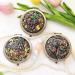 Rich Boxer Vintage Foldable Metal Vanity Mirror Set - 4 Pcs Bronze Cosmetic Mirrors - Buy Online on GoSupps.com