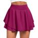IUGA Tennis Skirts for Women with Pockets Shorts Athletic Golf Skorts Skirts for Women High Waisted Running Workout Skorts Magenta Large