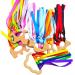 Tianbi 2x Rainbow Wooden Band Rings - Baby Bite Rings Sensory Toys Natural Ribbon Teethers Perfect Shower Gifts - Buy Online on GoSupps.com