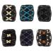 Yeshan Magic Hair Side Combs for Women Wood Beaded Stretch Double Hair Side Combs Clips Bun Maker Hair Accessories Pack of 6 No9(Mixed 6 colors)