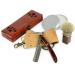 A.P.Donovan - Luxury 7/8 "Razor with Damast blade and mahogany wood handle (including shaving soap shaving brush string straps) gifts for men - gift set