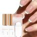 French Manicure Kit - French Tip Stamp Pink & White Gel Nail Polish Gel Nail Kit Nail Art Tools Nail Stamper French Manicure Nude White Jelly Nail Polish French Nails Nail Accessories Set for Women