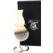 Shaving Brush with Stand Gift Set for Men | Synthetic Hair Brush & Chrome Holder | Perfect Grooming Gift - Buy Online on GoSupps.com