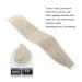 Shop Amazing Beauty Human Hair Tape In Extensions - 55 cm 1000# White Blonde Double-Sided Seamless - 20 Pieces 50g - Buy Online on GoSupps.com