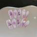 Nail Tips False Nails Tips Art Press on Nails Crystal Handmade Purple Press on Nails Rose Dreamy Long Coffin Tips Designs Fake Nails Glitter False Nails Full Cover Nail Art(S) - Buy Online on GoSupps.com