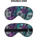Buy Purple and Teal Flowers Eye Mask | Soft Adjustable & Comfortable Sleep Mask for Men & Women - Ideal Nighttime Relaxation - Buy Online on GoSupps.com