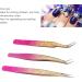 Premium Nail Strass Picking Tweezers Set - 3 Professional Nail Art Tweezers with Color Gradient Straight & Curved Stainless Steel Tips for Manicure & Rhinestones - Buy Online on GoSupps.com
