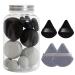 Makeup Sponge Set Soft Makeup Sponge Blender Sponges For Liquid Cream And Powder Powder Puff Long Lasting Beauty Sponge Wet & Dry Use For Women Black