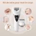  pilateur lectrique 2 en 1 pour le visage le menton les bras les jambes les aisselles le bikini le rasage et l' pilation t te large pour une pilation rapide rasoir pour femme humide et sec - Buy Online on GoSupps.com